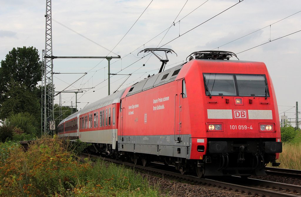 101 059-4 am AZ1354 in Porz Wahn am 24.08.2012