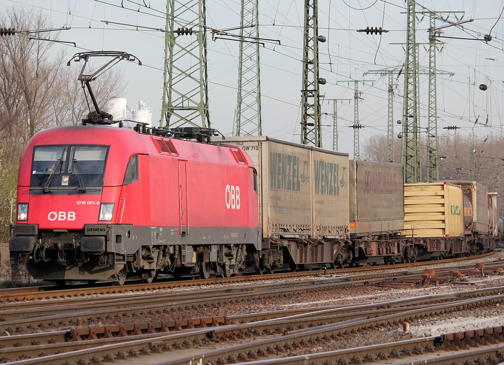 1016 001-8 der �BB am Wenzel in Gremberg am 24.03.2011 