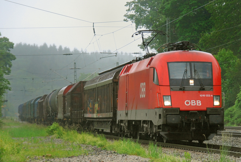 1016 022-4, aufgenommen am 02.06.10, bei der Durchfahrt durch A�ling.