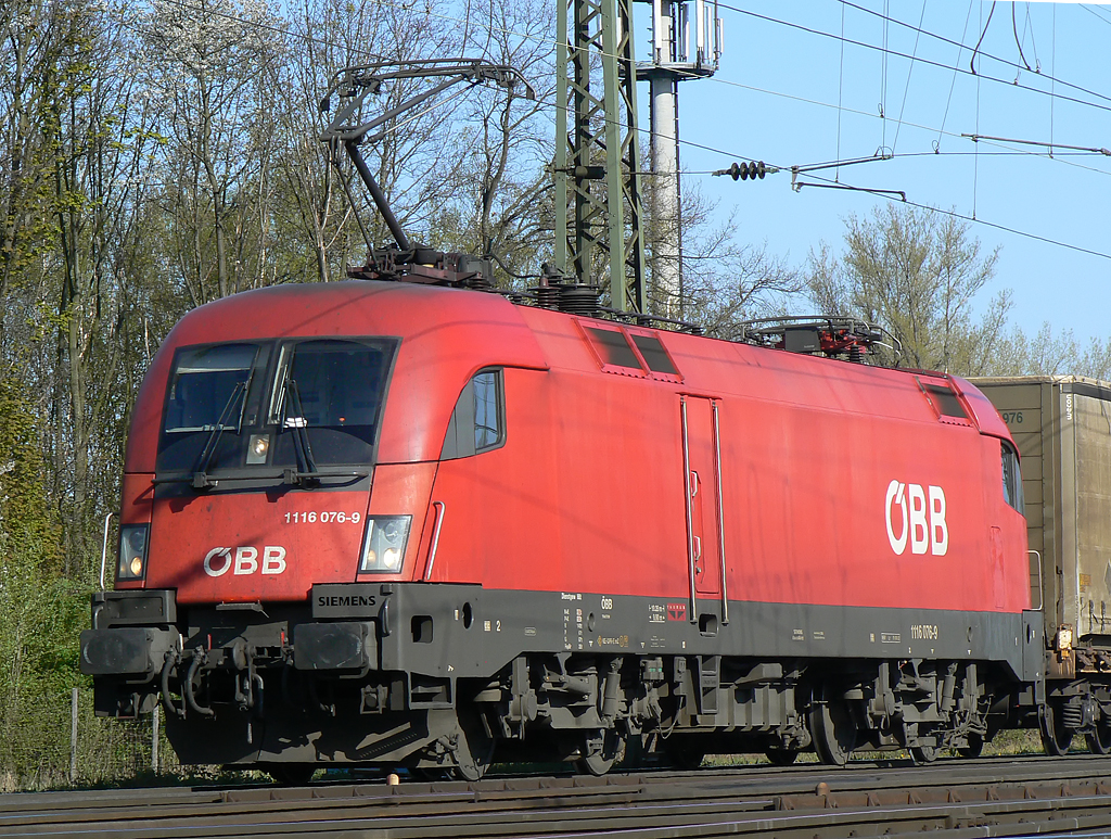 1116 076-9 der �BB in Gremberg am 17.04.2010