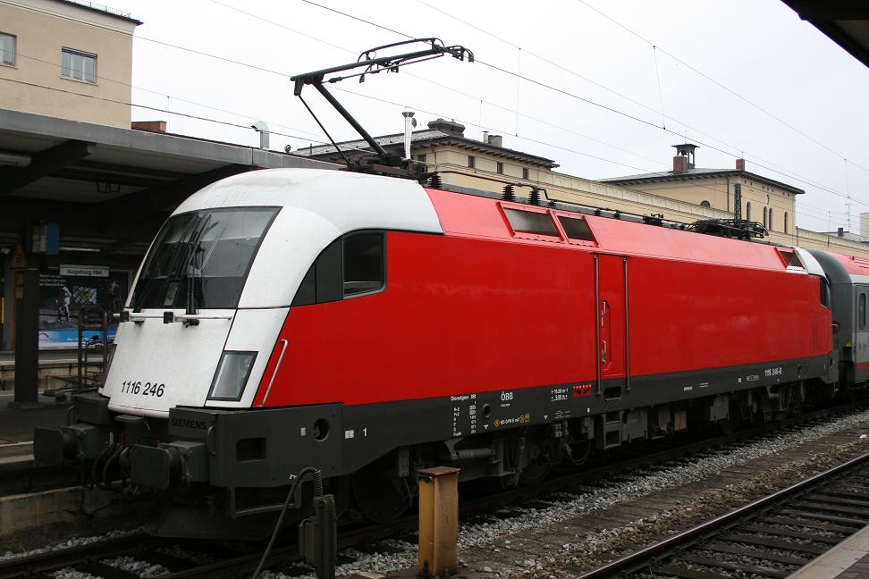 1116 246 ex Bundesheer am EC113 nach Klagenfurt,in Augsburg HBF