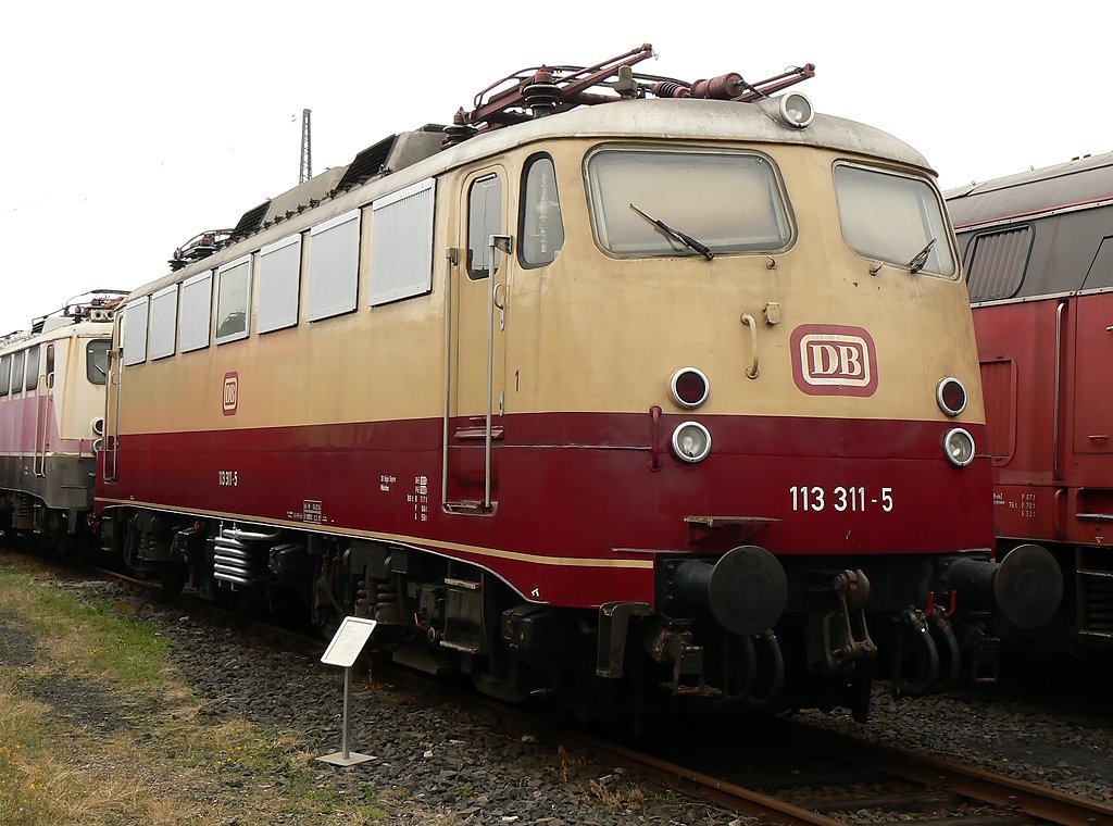 113 311-5 im DB Museum Koblenz im Aug 09