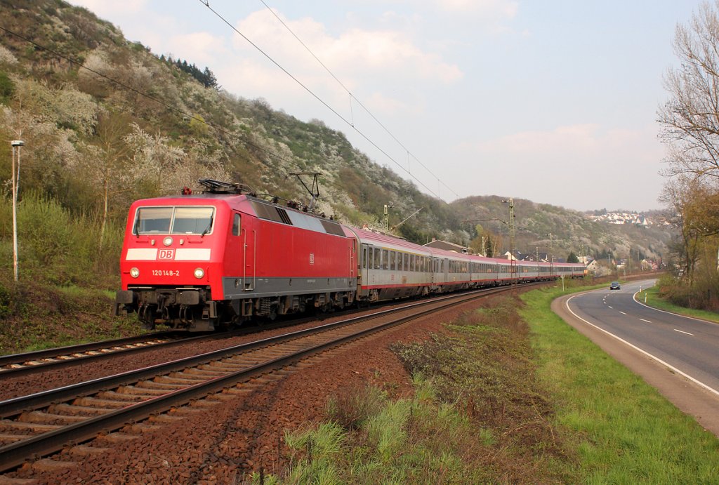 120 148-2 am IC118 bei Erpel am 22.04.2013