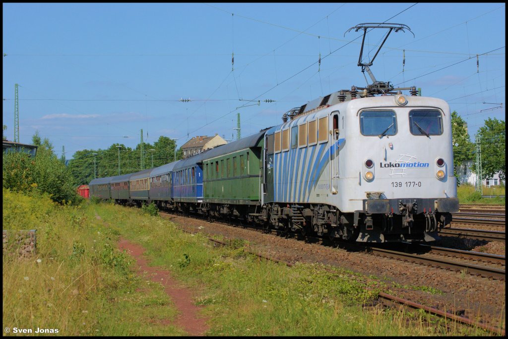 139 177-0 (Lokomotion) in Koblenz-L�tzel am 11.8.2012.