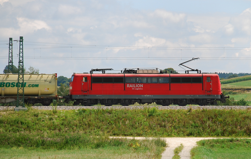 151 029-6, aufgenommen am 21.07.11, kurz nach Burgau.