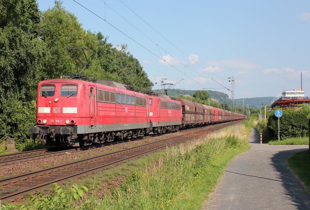 151 168-2 & 151 141-9 bei Bonn Limperich am 06.07.2013