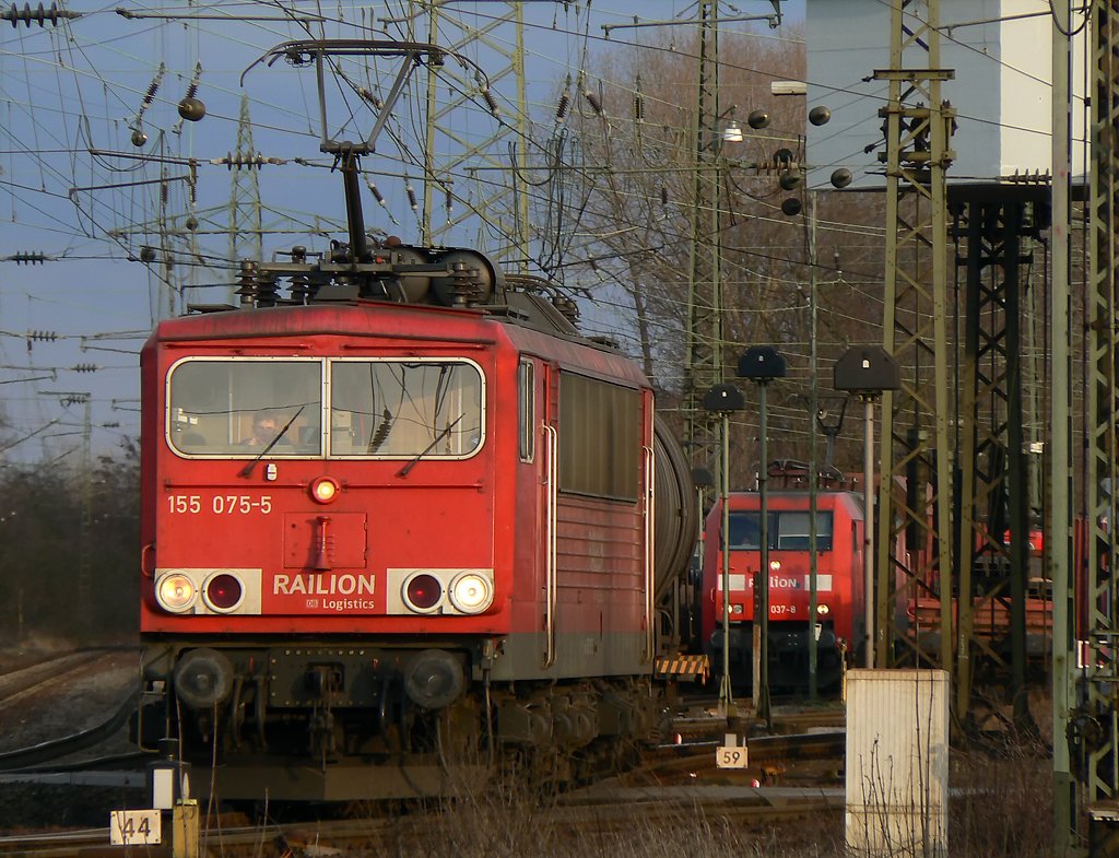 155 075-5 verl�sst Gremberg am 20,03,2010 