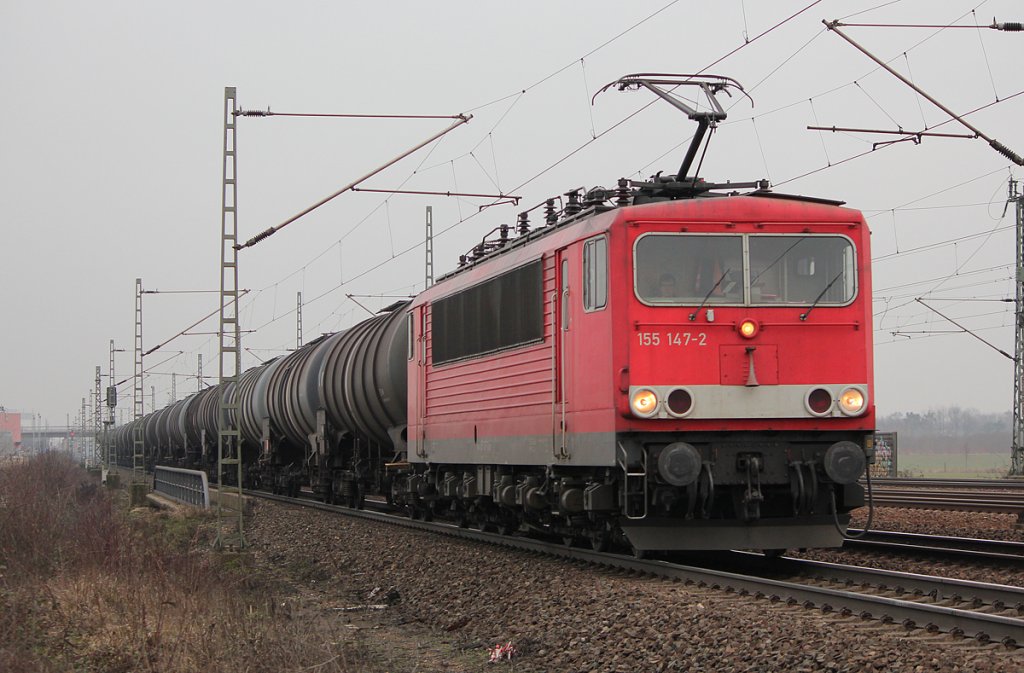 155 147-2 mit gem. Gz. kurz vor Prz Wahn am 25.02.2011