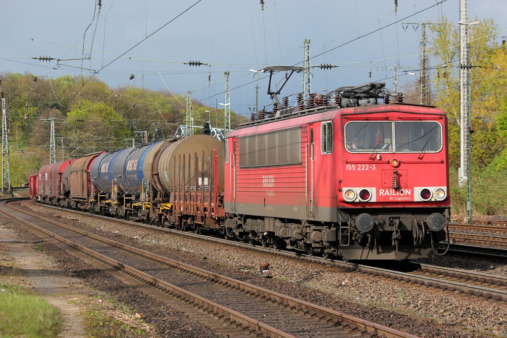 155 222-3 in K�ln West am 18.04.2012