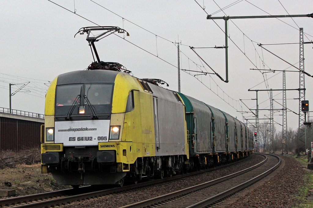 182 595 / ES 64 U2-095 in Porz Wahn am 13.03.2012
