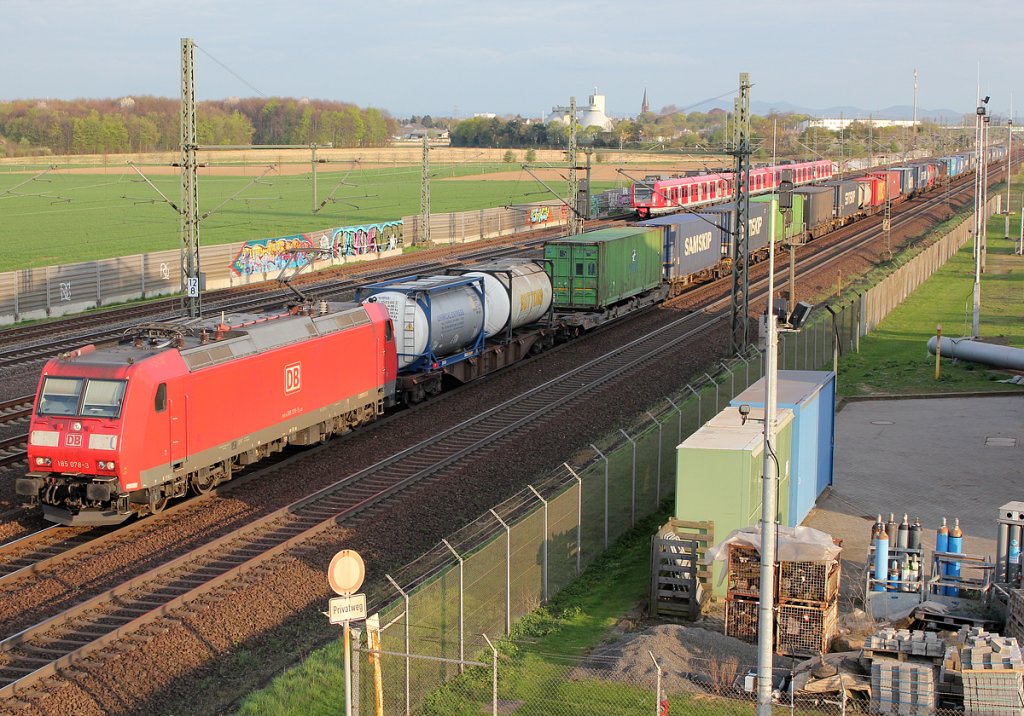 185 078-3 bei Porz(Rhein) am 23.04.2013
