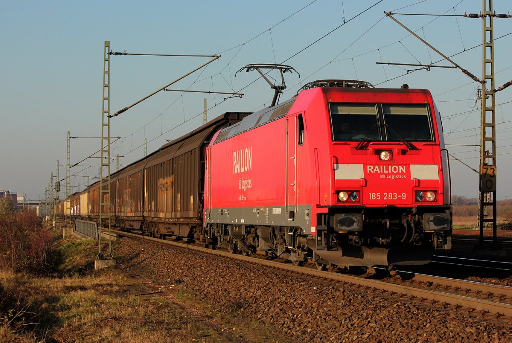 185 283-9 kurz vor Porz Wahn am 14.11.2011