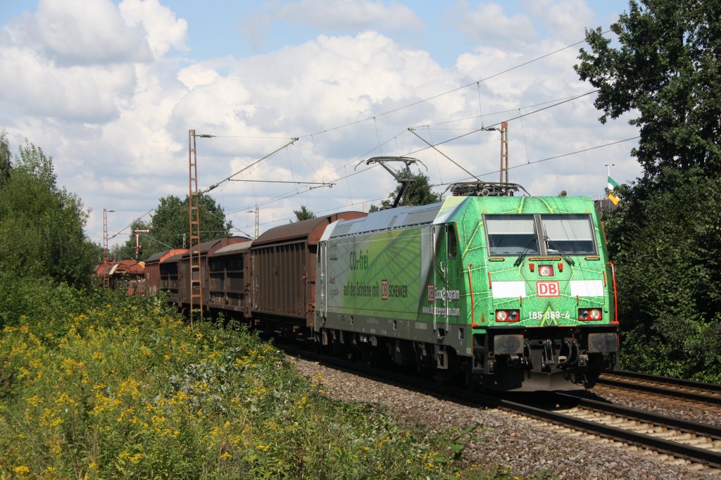 185 389 mit einem gem G�terzug in Hannover Limmer am 05.09.2010