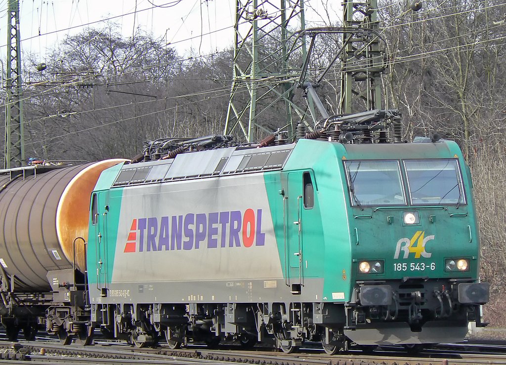 185 543-6 der R4C mit Transpetrol Sticker in K�ln Gremberg am 24.02.2010