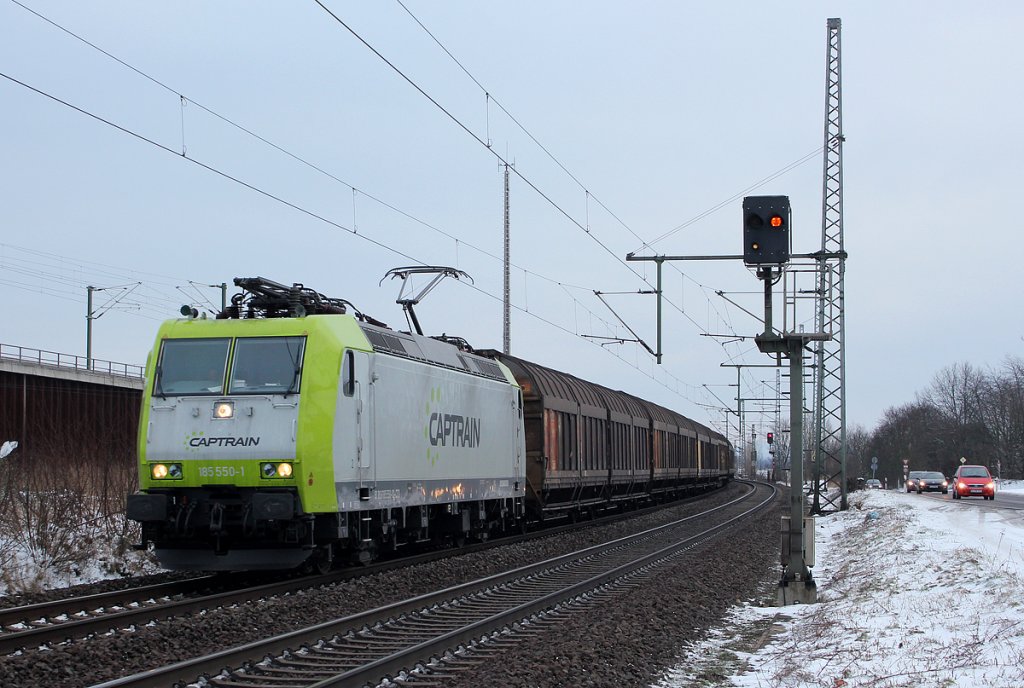 185 550-1 in Captrain Diensten am 18.01.2013 in Porz Wahn
