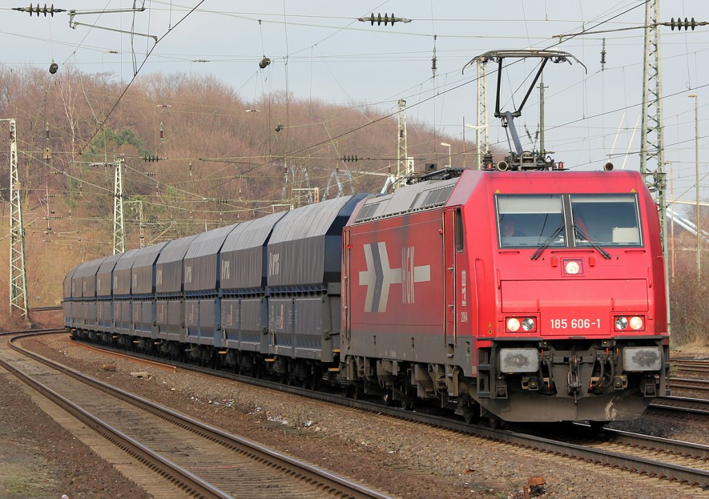 185 606-1 der HGK in K�ln West am 16.02.2011