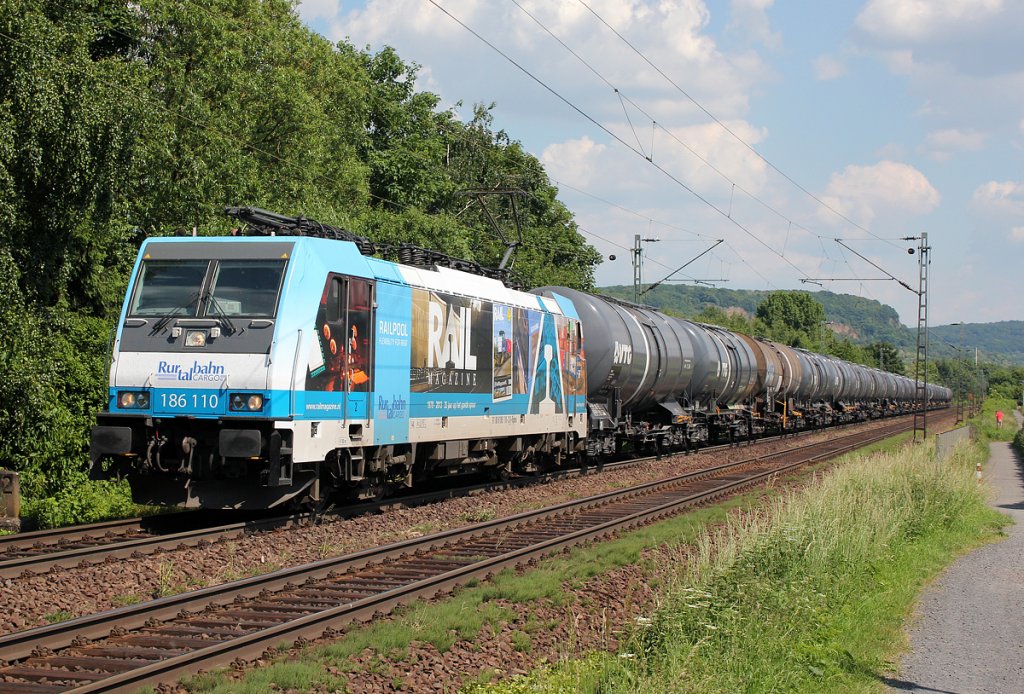 186 110  Rail Magazine  der RTB in Bonn Limperich am 07.06.2013