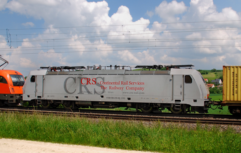 186 239-0, CRS, aufgenommen am 08.06.13, N�he Treuchtlingen.