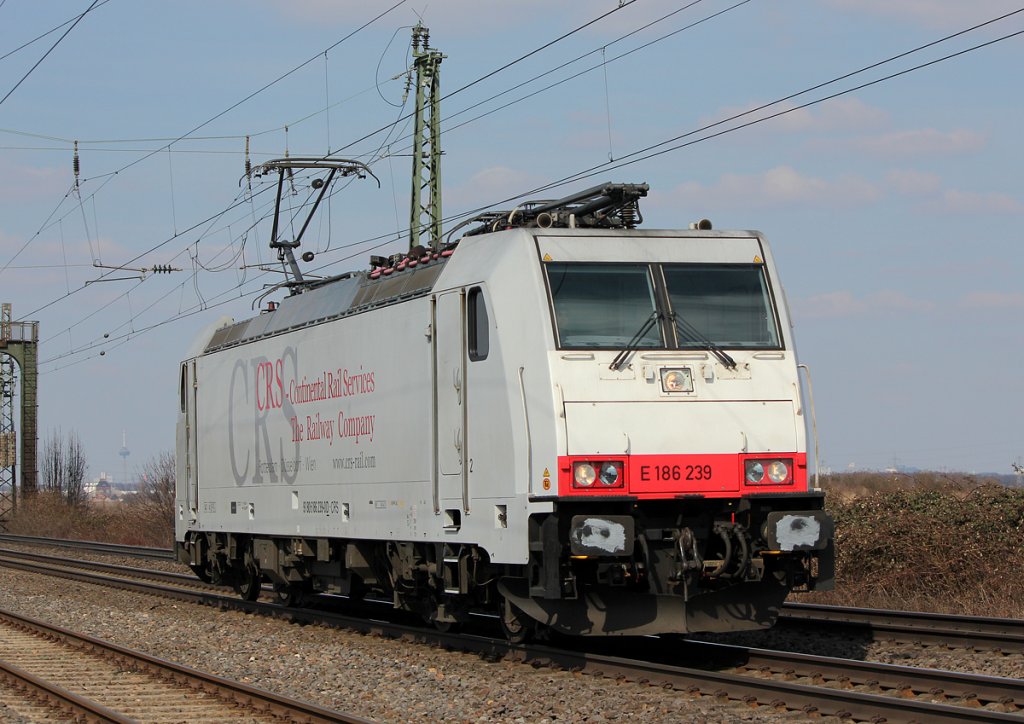 186 239 der CRS Lz bei Br�hl am 01.04.2013