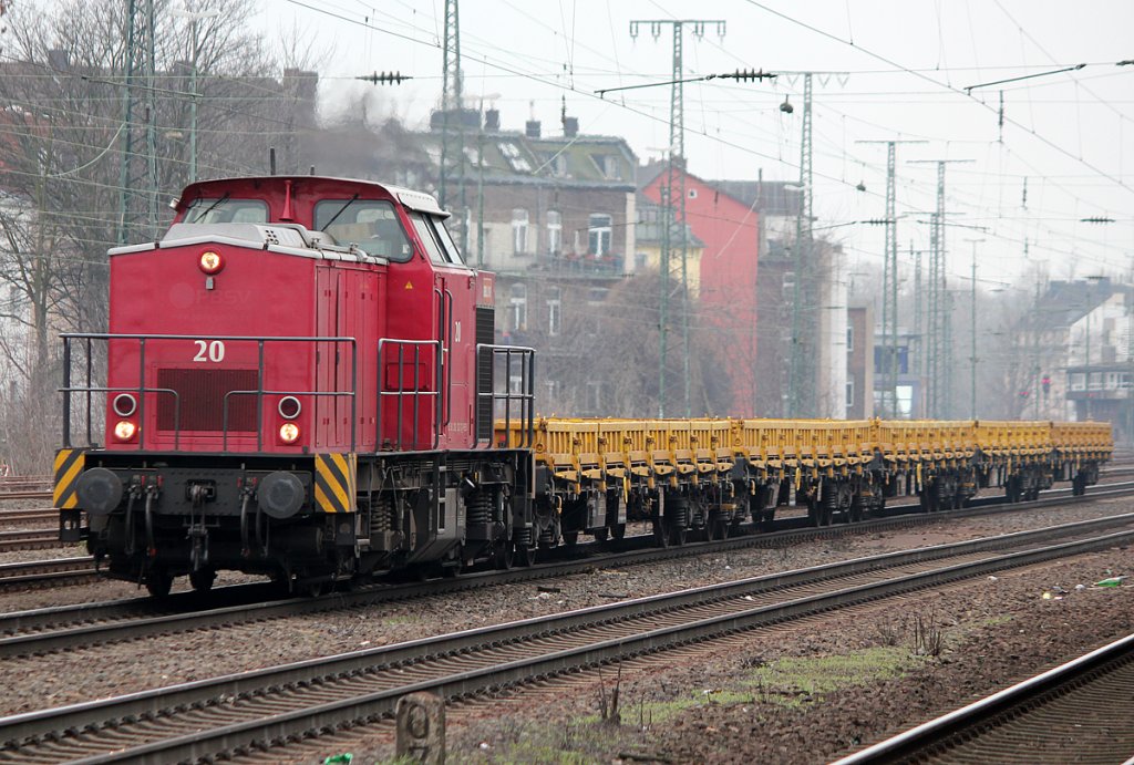 203 122-7 / Lok 20 in K�ln West am 20.02.2011