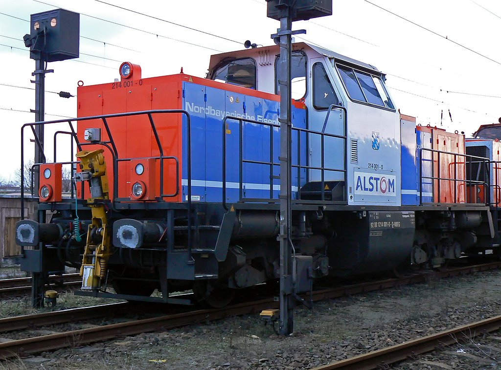 214 001-0 etwas ungl�cklich abgestellt in K�ln Kalk am 20,03,2010
