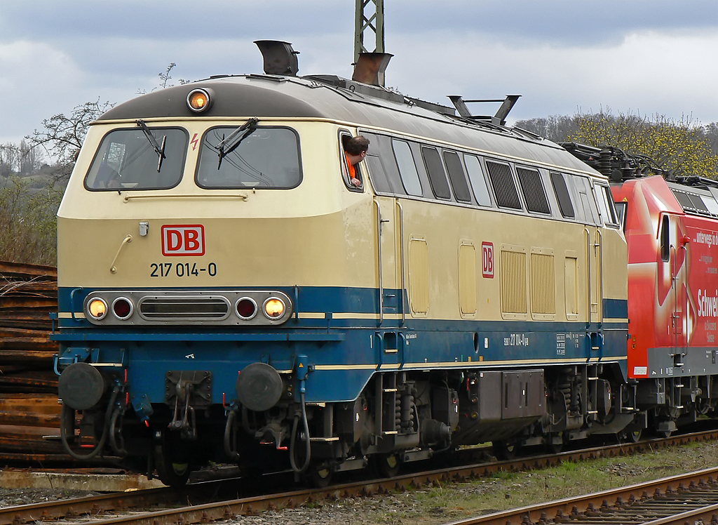 217 014-7 in Koblenz L�tzel am 03.04.2010
