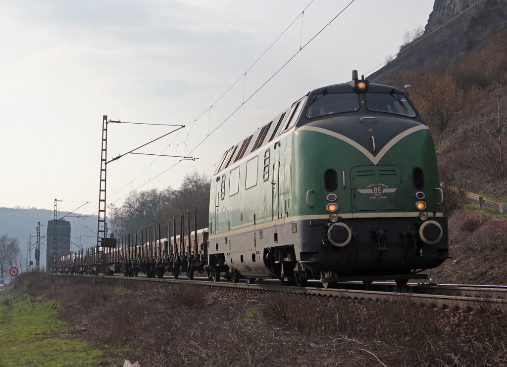 220 053 der BEG bei Erpel am 22.03.2013