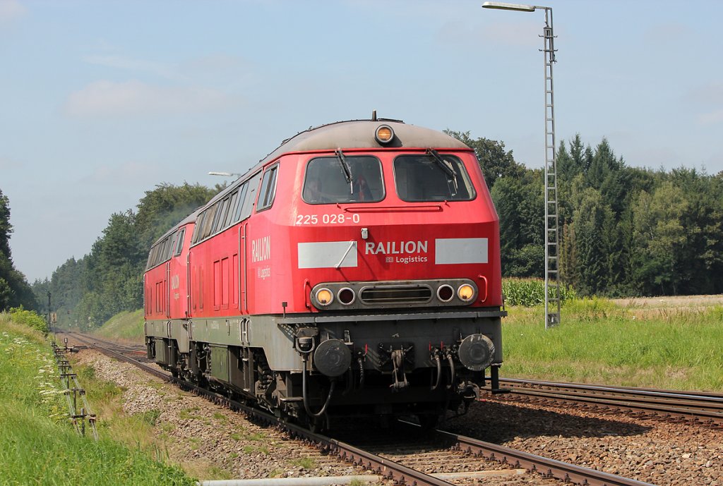 225 028-0 und 225 117 in T��ling am 01.08.2011