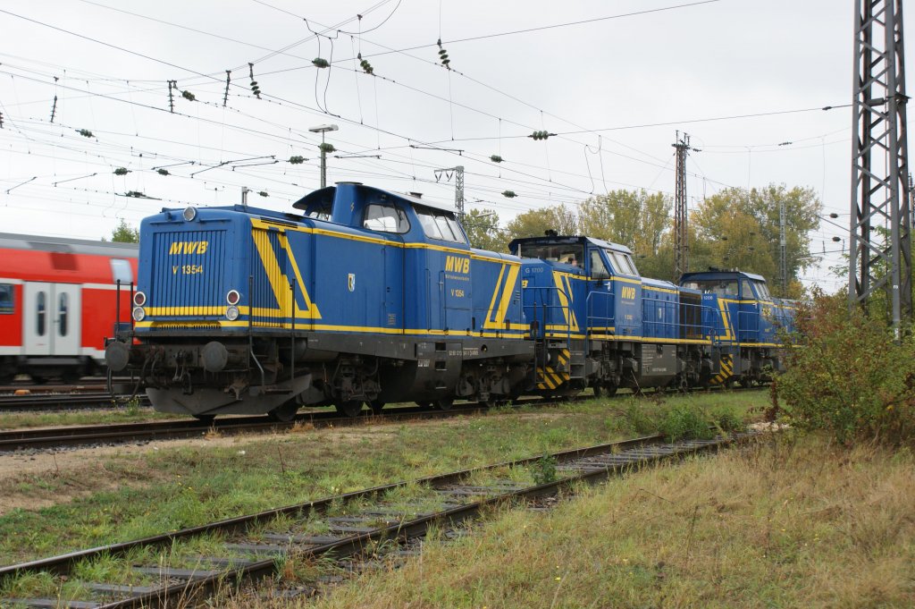 3x MaK, 3x MWB 
Eine 213, eine G1700 und eine G1206 am 10.10.2009 in Donauw�rth