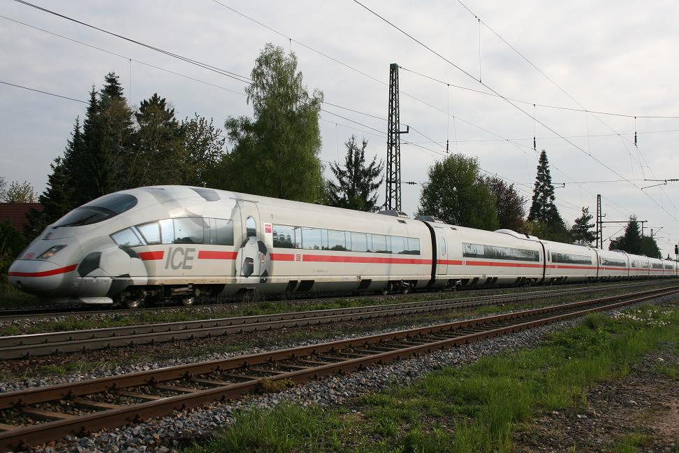 403 012 in Westheim(Schwab)als ICE 612 nach Dortmund