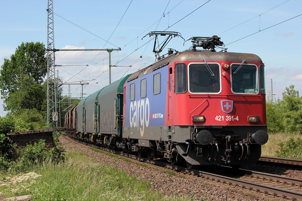 421 391-4 der SBB Cargo in Porz Wahn am 18.05.2011