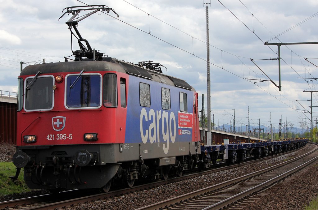 421 395-5 der SBB Cargo in Porz Wahn am 27.04.2012