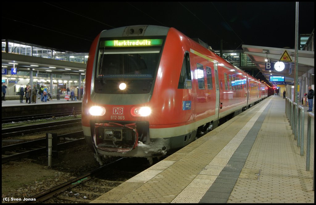 612 065 (DB Regio) in Regensburg-Hbf am 3.12.2012.