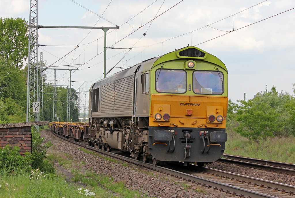Captrain Class 66 in Porz Wahn am 04.05.2011