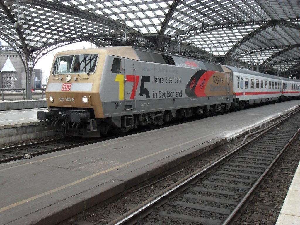DB 120 159-9 175 Jahre Deutsche Eisenbahn im K�lner Hbf am 17.10.10