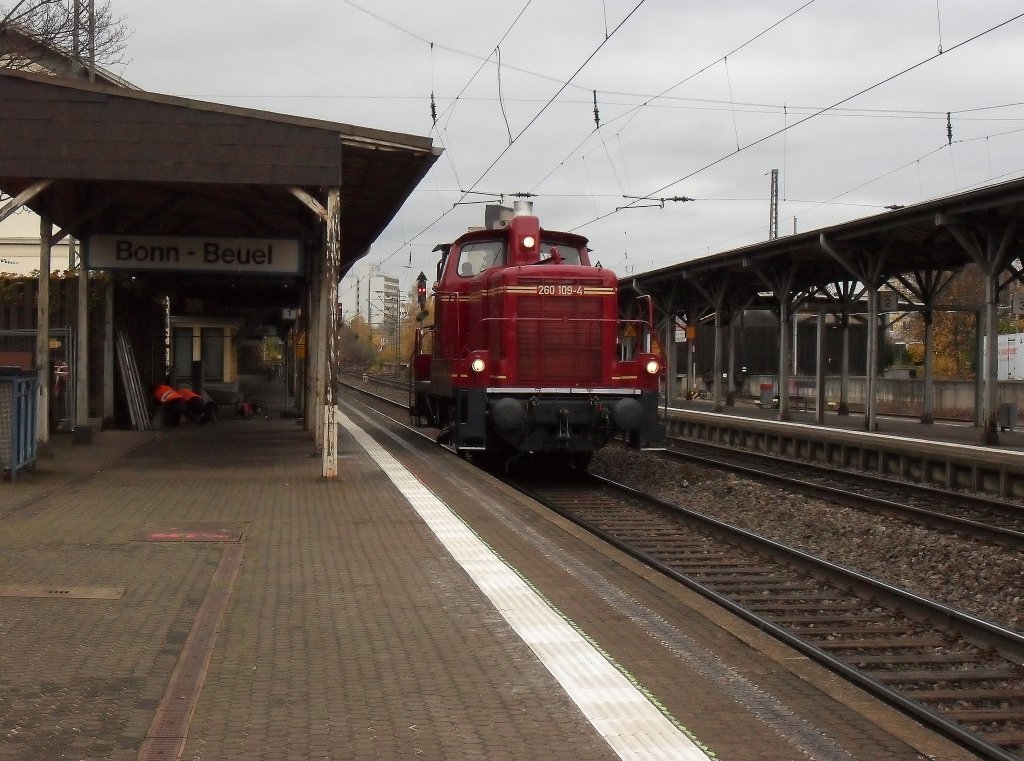 DB 260 109-4 LZ durch Beuel am 9.11.10