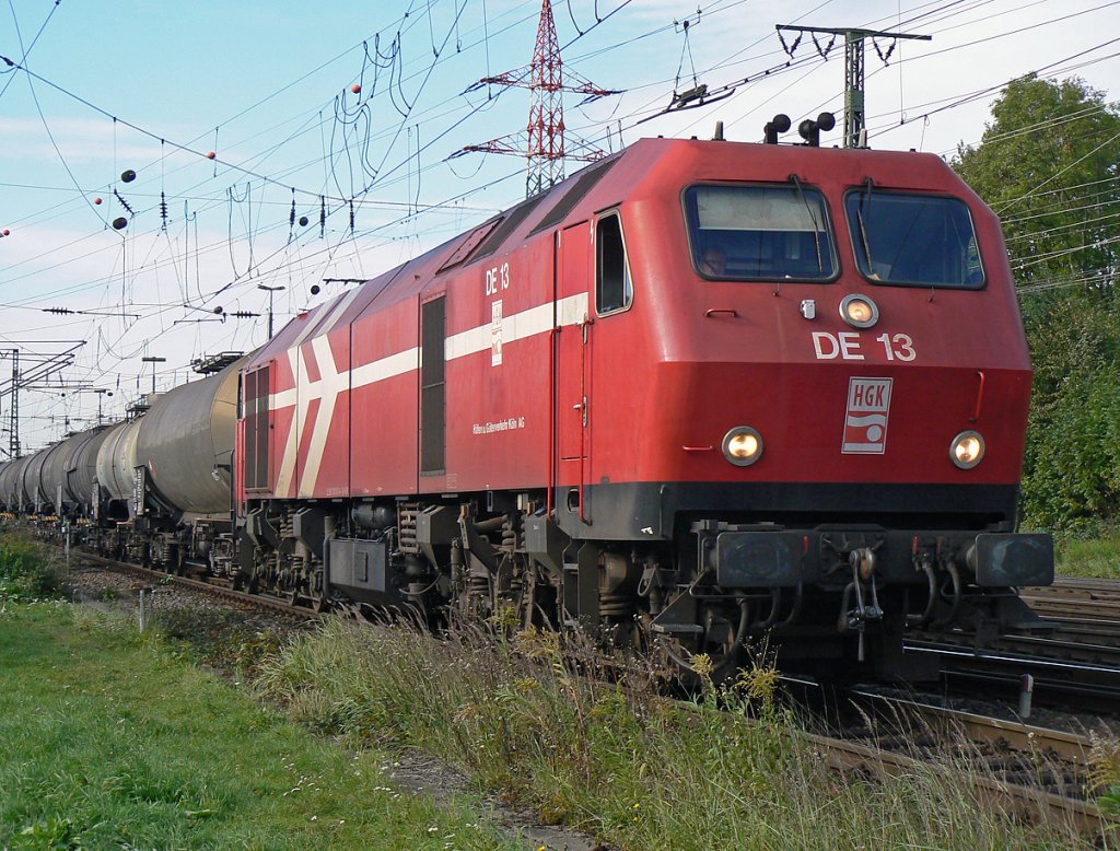 DE13 der HGK ist wieder im Dienst !!!!! *freu*  !! Danke Voith , danke HGK , hier in Gremberg am 04.10.2010
