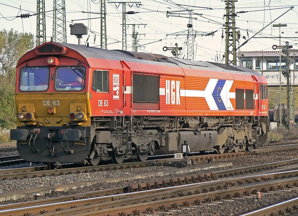 DE63 verl�sst den Gbf K�ln Gremberg im Okt.09