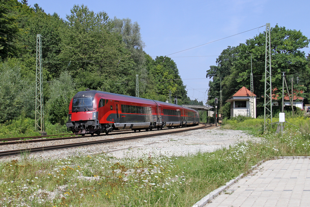 Der Railjet in A�ling (Oberbay) am 02,08,12