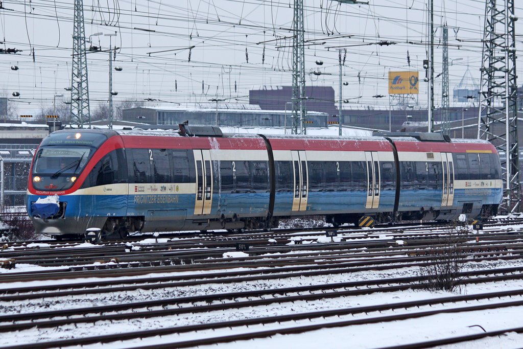 Der VT der Prignitzer Eisenbahn in Dortmund am 04,01,10
