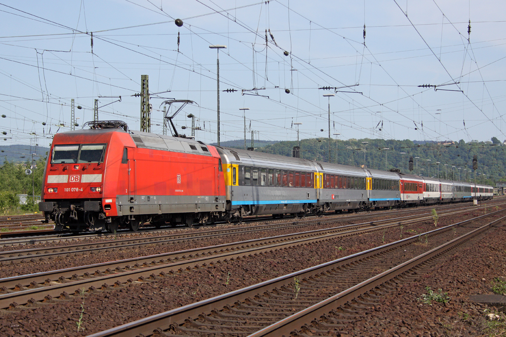 Die 101 078-4 in Koblenz L�tzel am 08,05,11
