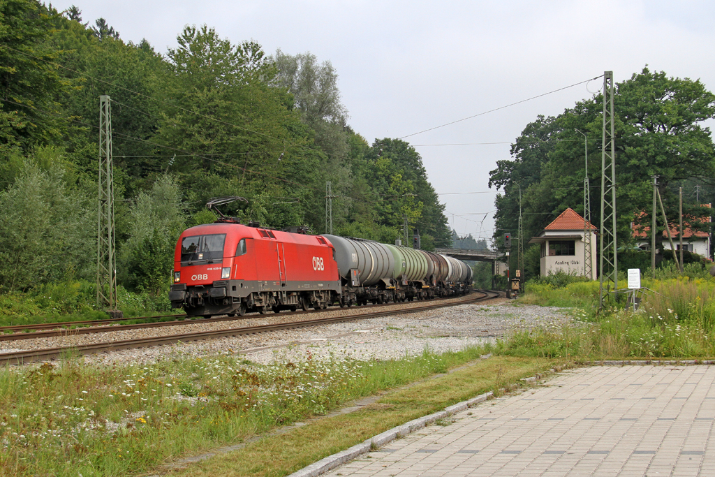 Die 1016 029-9 in A�ling (Oberbay) am 04,08,12