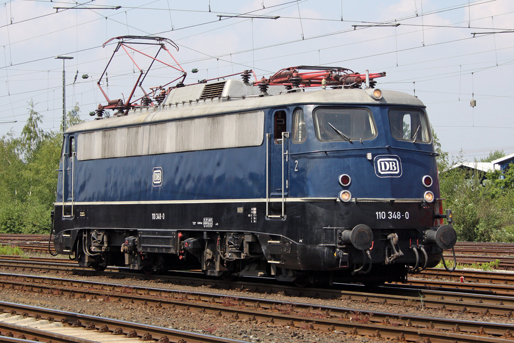 Die 110 348-0 bei der Lokparade vom DB Museum Koblenz L�tzel am 21,05,11