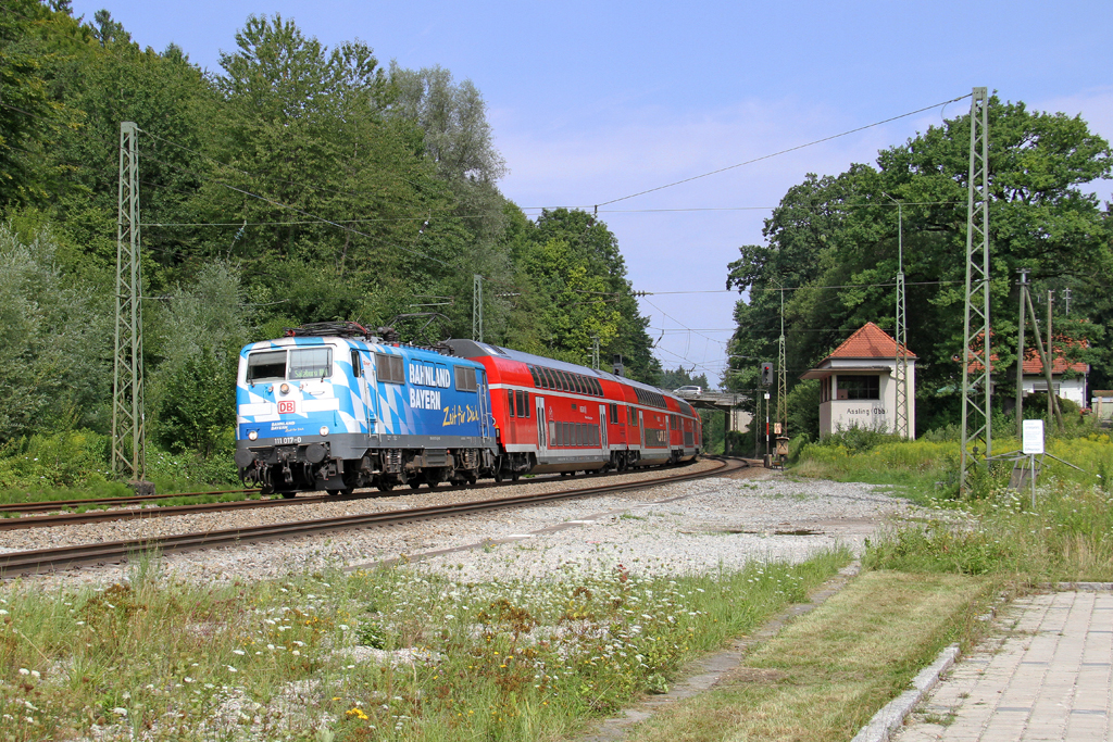 Die 111 017-0 Maxl in A�ling (Oberbay) am 04,08,12