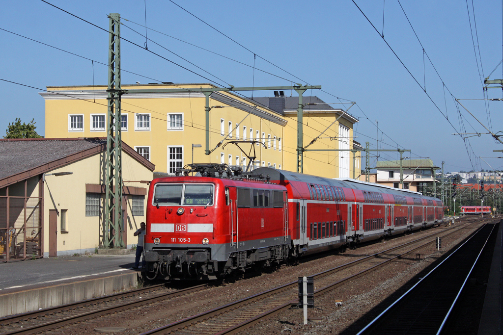 Die 111 105-3 in Fulda am 02,08,11