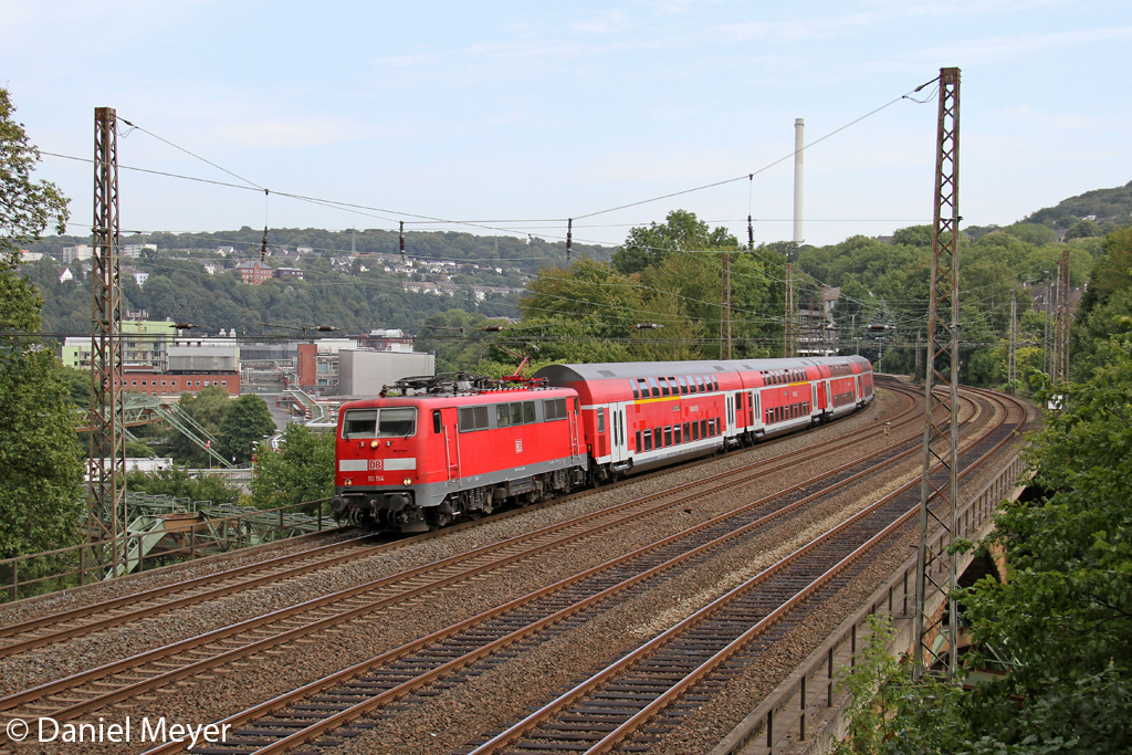 Die 111 114 in Wuppertal Sonnborn am 10,09,12