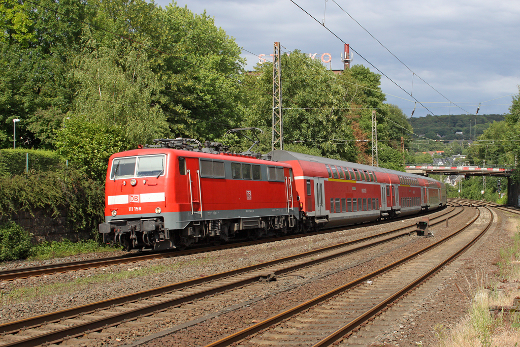 Die 111 156 in Wuppertal Sonnborn am 10,06,11
