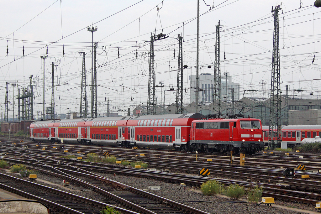 Die 111 190 in Frankfurt am 22,08,11