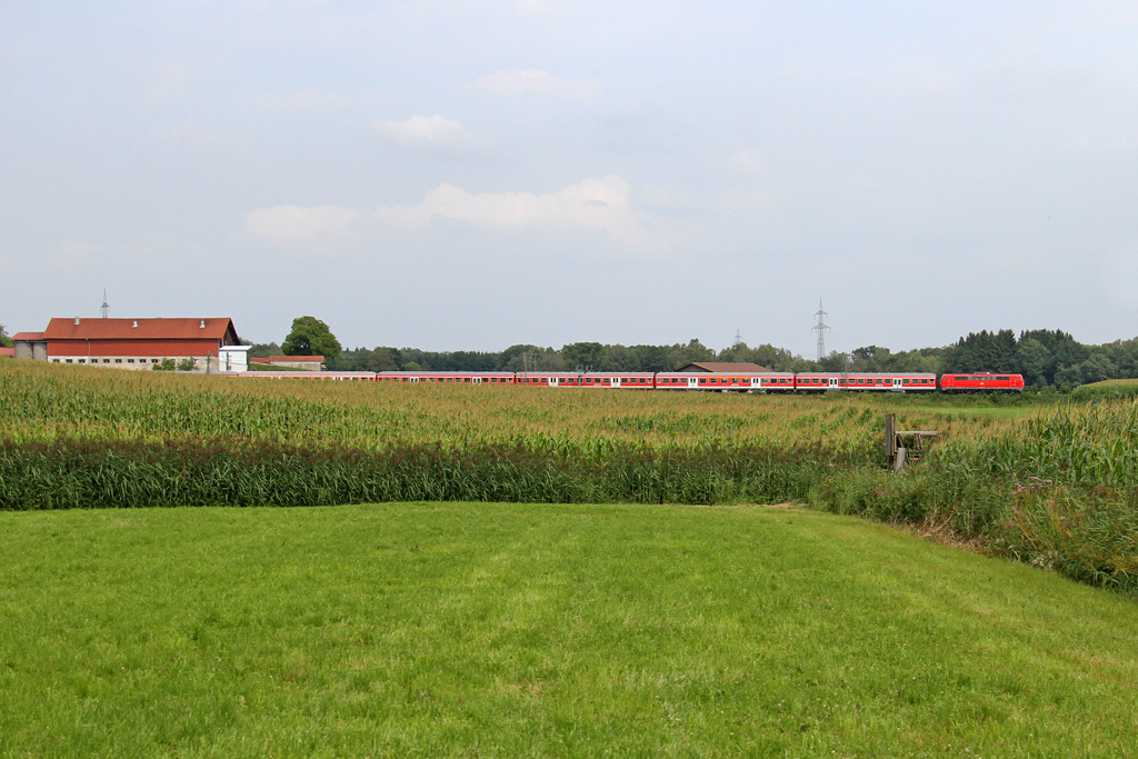 Die 111 xxx-x bei Tuntenhausen am 04,08,12