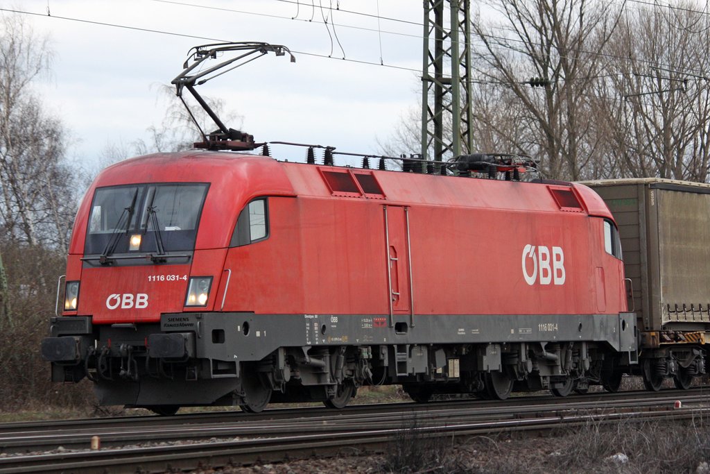 Die 1116 031-4 in Gremberg am 20,03,10